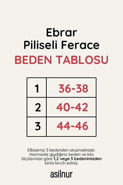 ASİLNUR Ebrar Pleated Ferace Smoked