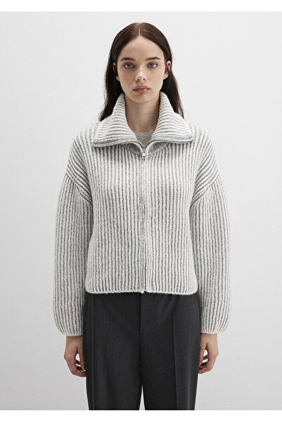 Mavi Zippered knitwear antique white stripe