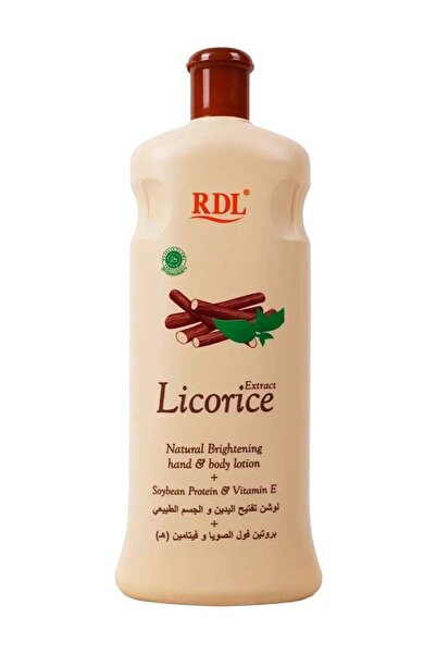 RDL لوشن عرق السوس لليدين والجسم 600 مل مع بروتين فول الصويا من عرق السوس