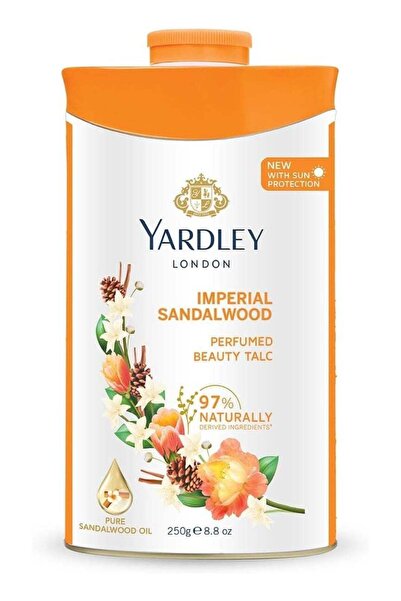 YARDLEY بودرة التلك للجسم برائحة خشب الصندل الإمبراطوري، رائحة زهرية منعشة، ت...