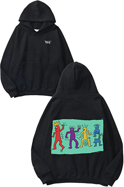 THEWERT King of Die Design Backpack Printed Black Hooded Sweatshirt