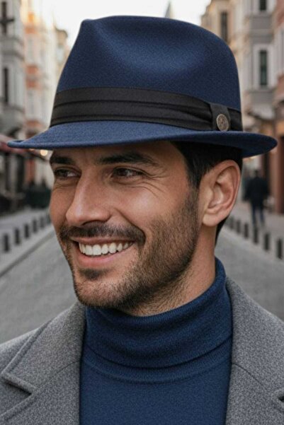 Trenderrs Pălărie Fedora Premium Luxe Cashmere Jackson pentru bărbați