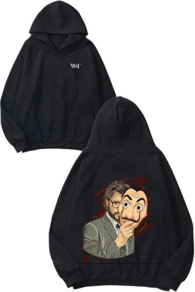 THEWERT El Professor Design Back Štampano Crna Sa kapuljačom majica