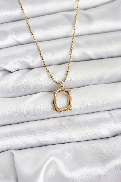 shopwave قلادة نسائية من الفولاذ 316L بلون ذهبي