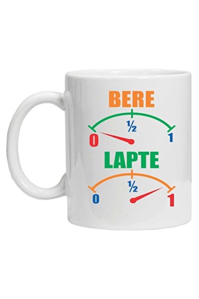 CRD PRINT Personalized mug with message 'beer/milk', CRD PRINT, 330ml, white