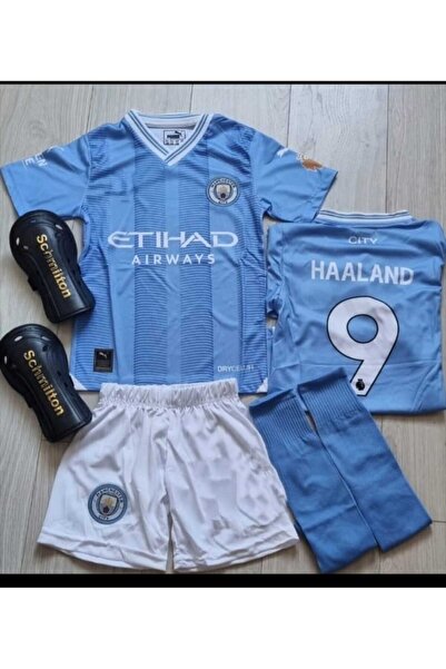OMS Football equipment for children from 5 to 14 years old, COMPLETE KIT, HALLAND MANCHESTER CITY