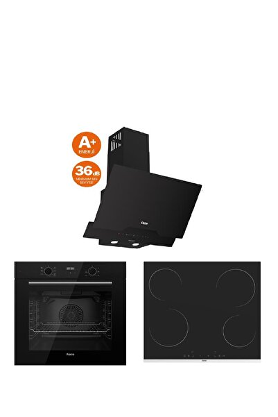 Ferre Ferrre Flowart Serisi(QBL63CS MS261 Elektirikli Ocak D063) Ankastre Set