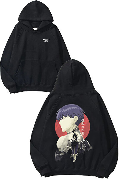THEWERT Kaiju Vice Captain Soshiro Design Back Printed Black Hooded Sweatshirt