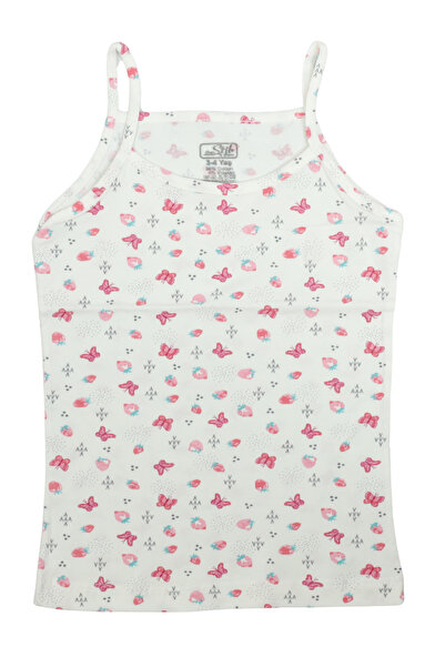 Serena Set of 2 Girls Tank Tops – Multicolor, Cotton and Elastane