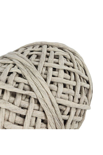 Alze Kimya Hobi Beige Macrame Cord 250 Gr | 100% Natural Cotton | Single Twist | For Crafts and Decorative Designs