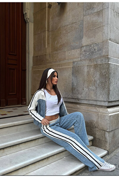 coast moda Women's Threaded 3-Thread g Paneled Premium Baggy Jean Pants