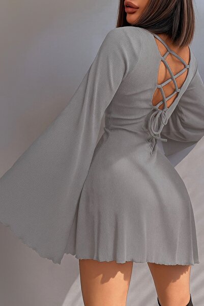 Les Séduisantes c.a. Diving Camisole Fabric Sleeves Wide Cross Tie Back Dress