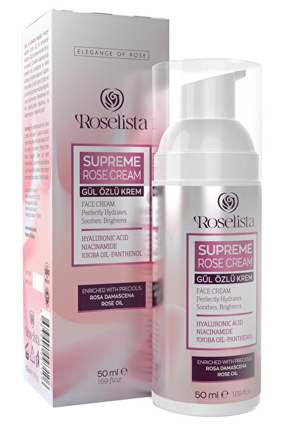 Roselista Yüz Kremi 50 ml Rosa Damascena Gül Hyaluronik Asit & Niacinamide
