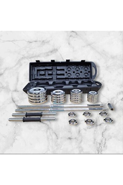 MY LIFE FITNESS 50 kg Chrome-Plated Iron Weight Set with Carrying Bag