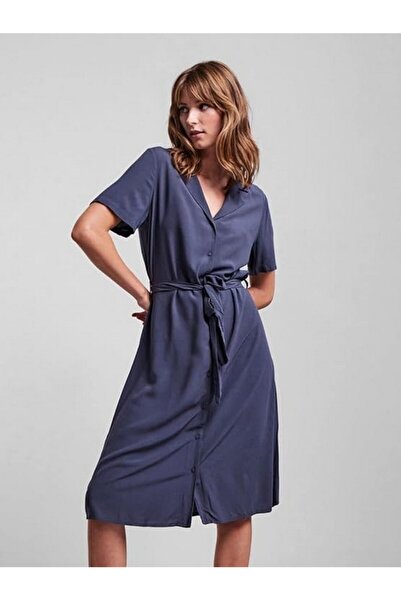 PIECES Tunic dress for women, blue, size XS,