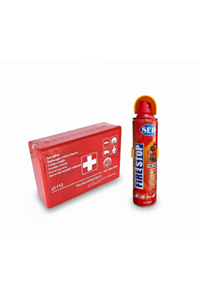 SEP Omologat RAR — Kit siguranță auto cu trusă medicală + spray extinctor 1000ml