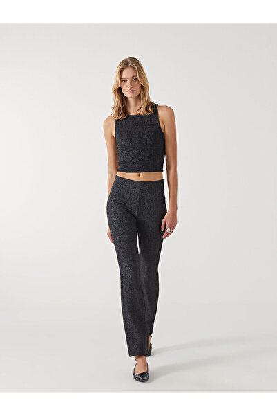 LC Waikiki Peak New Season Crew Neck Shiny Women's Crop Top