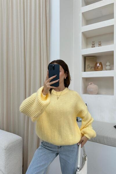 mylove Balon Kol Kazak Sarı