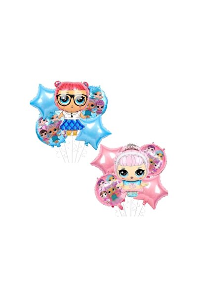 DELPI Set of 10 LOL foil balloons, Multicolor