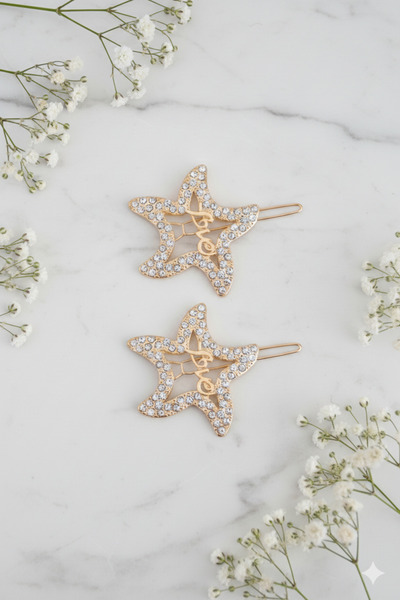 Seç All Love Modelli Metal Toka, Metal Klipsli Love Toka (2 Adet)