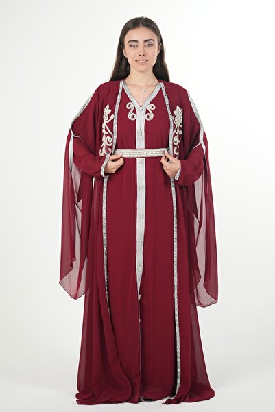 al bent al sharqieh قفطان مغربي شيفون قطعتين مع حزام على الخصر فستان قفطان نسائي