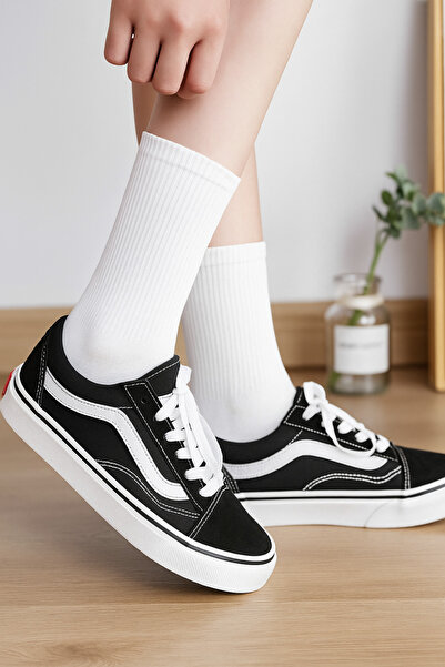 Arma Yıldız Σετ 6 κάλτσες τένις από βαμβακερό λευκό χρώμα, μέγεθος Soket Boy