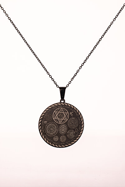 TAKI DERYASI Siyah Renk Titanyum Kaplama Çelik Kolye Paslanmaz Zincir Kararma...