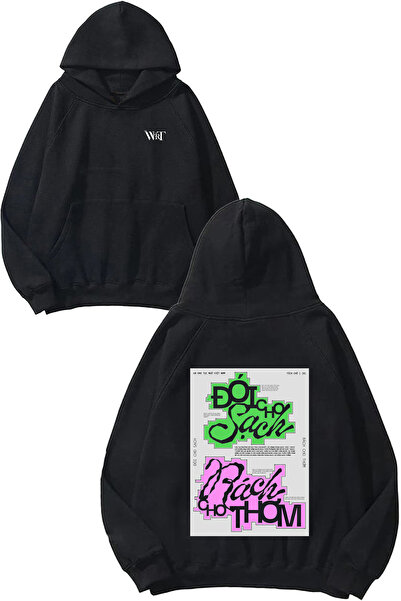 THEWERT Back Thom Design Backpack Printed Black Hooded Sweatshirt