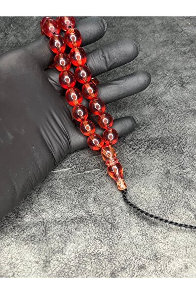 Mos Tespih Large Size High-End Old Necef Bağa Crimped Amber Prayer Beads