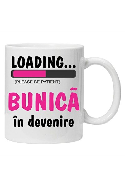 CRD PRINT Cană personalizată „bunica în devenire”, CRD PRINT, 330 ml, albă