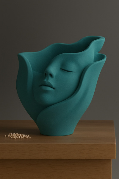 Omerella Yeni Model İskandinav Bohem Yüz Şeklinde Vazo Saksı 10 cm 5 Renk