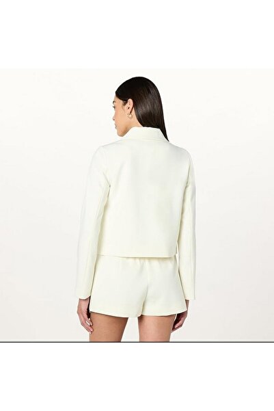 The Drop Myra women's casual jacket with pockets, white, size 2XS,