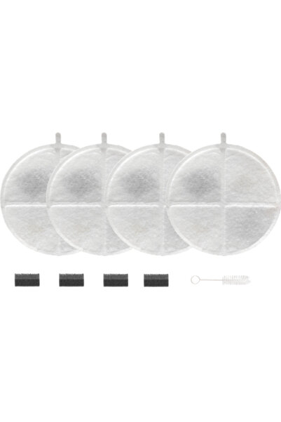 NEX TECH® Set of 4 Filters for Automatic Water Dispenser, 5-Layer, White