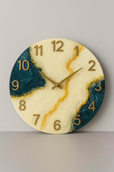 ÖOA ساعة حائط إيبوكسي