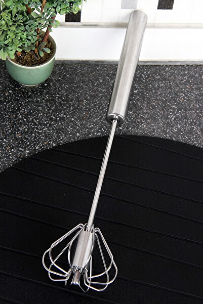 BOSSİO Stainless Steel Automatic Beater – Practical, Durable, and Easy-To-Use Manual Mixer