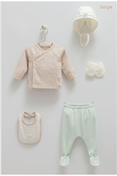 Caramell İncibaby 100% Cotton Little Fly 5-Piece Baby Boy Hospital Discharge Set New Season