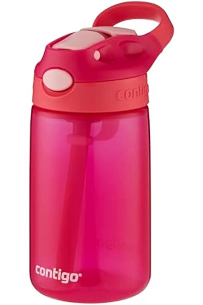 Contigo Gizmo Flip Kids Water Bottle, Autospout, BPA-free, Leak-proof, 420 ml - Pink Coral