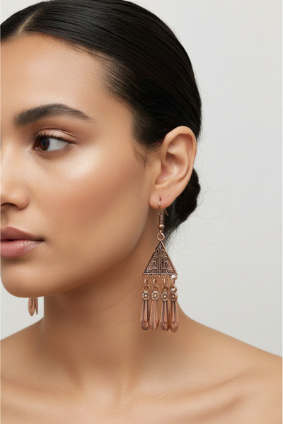 Cash Trade أقراط متدلية عصرية على شكل مثلث