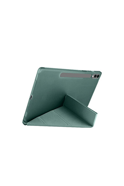 Mepura Newface Samsung Galaxy X610 Tab S9 Fe Plus 12.4 Case Mars Tablet Case with Pen Holder - Dark Green