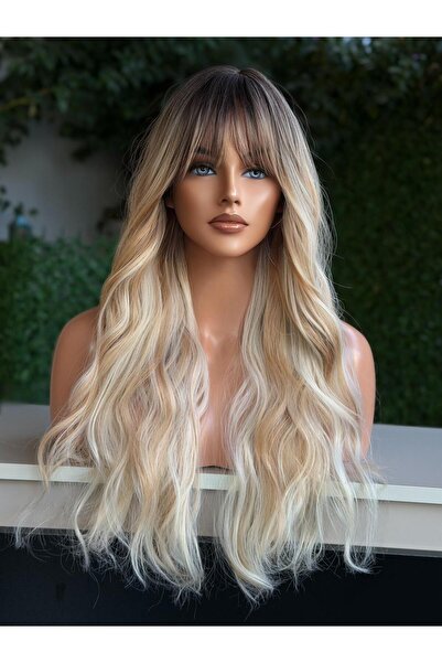 Fenomen Peruk Ombreli Sıcak Sarı Iştılı Vip Peruk