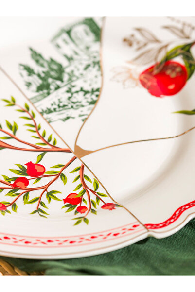 LC Waikiki Esvab Giyim'den Şık Tercihler | Baskılı Porselen Pasta Tabağı 21 cm