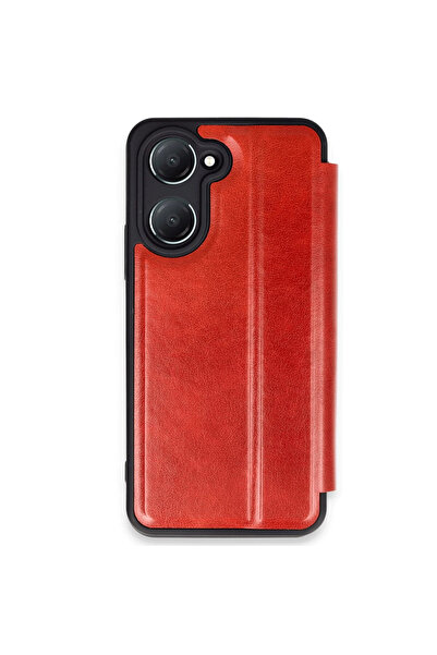 Najmaddin غطاء فليب لهاتف فيفو Y18 - أحمر