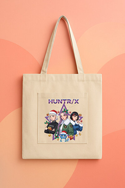 lovver Kpop Demon Hunters Zoey, Rumi, Mira Geantă de pânză imprimată cu desig...