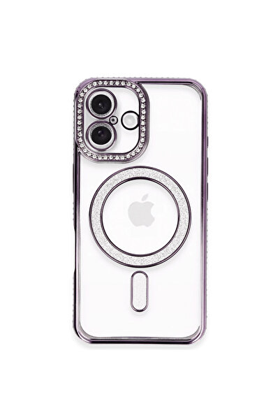 magicool حافظة آيفون 16 بلس، حافظة مغناطيسية لامعة - بنفسجي غامق