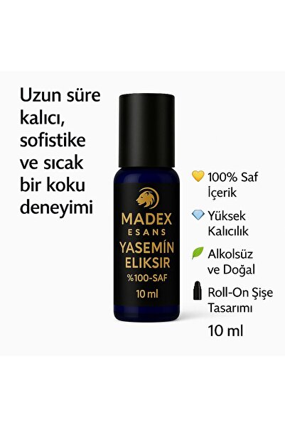 MADEX ESANS YASEMİN ELİXİR ROLL ON ŞİŞE 10 ML YÜKSEK KALİTE İTHAL