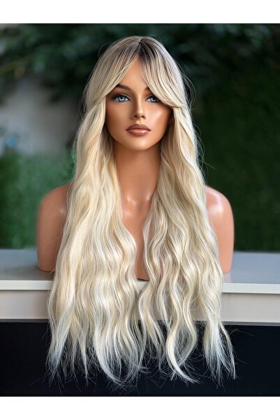 Fenomen Peruk Ombreli Uzun Gerçek Saç Dokusunda Peruk