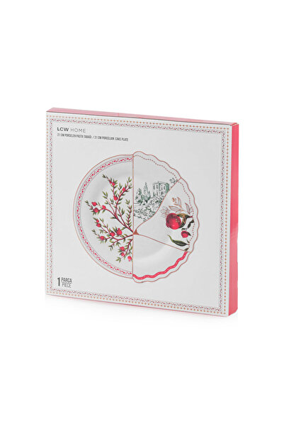 LC Waikiki Esvab Giyim'den Şık Tercihler | Baskılı Porselen Pasta Tabağı 21 cm