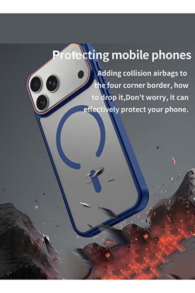 Wtech Apple iPhone 17 Pro Max 5G 2025 Hybrid Matte Translucent Hard PC Strong Magnetic Case Cover