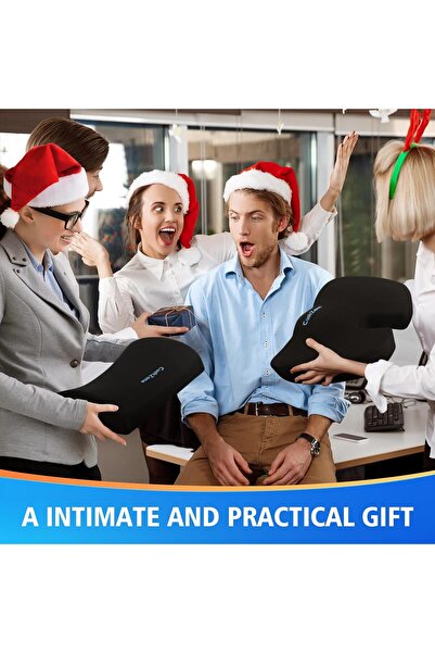 Generic CushZone Enhanced Seat Cushion & Lumbar Pillow, Adjustable Strap, Washable Cover, Black XL