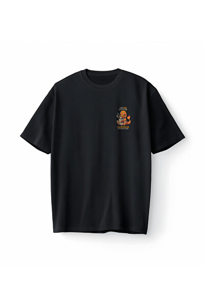 Bumeta تي شيرت بوكيمون تشاريزارد تشاليزارت مستعمل هوت كوفي قصة فضفاضة للجنسين